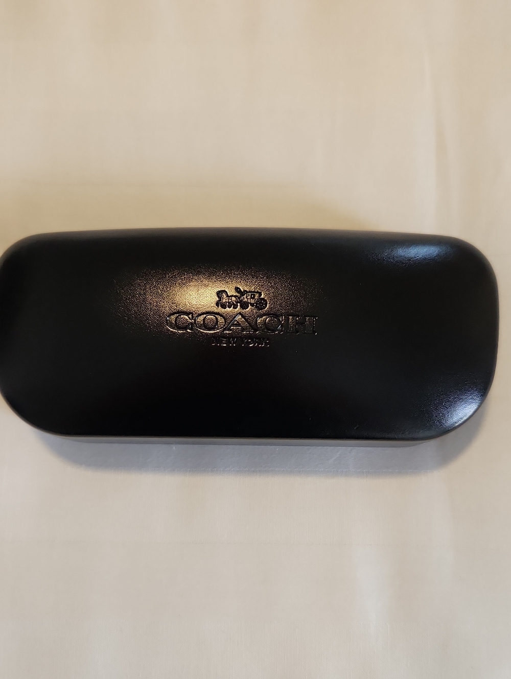 Coach Black Embossed Logo Sunglass Case